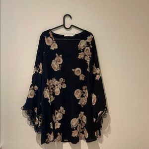 ASTR the label mini dress with bell sleeves